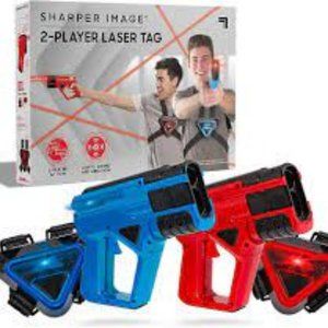 NEW SHARPER IMAGE 2-PLAYER LASER TAG WITH LIGHTS, SOUND & VIBRATION